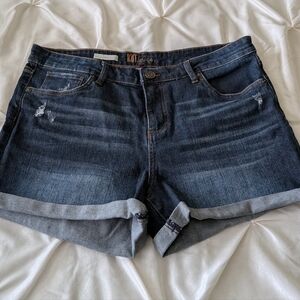 Kut from the Kloth Indigo Katy Boyfriend Short